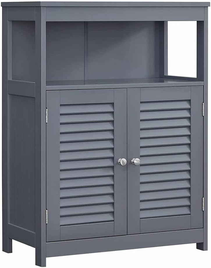 Wooden Bathroom Storage Cabinet: Grey