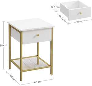 Modern White Gold Table