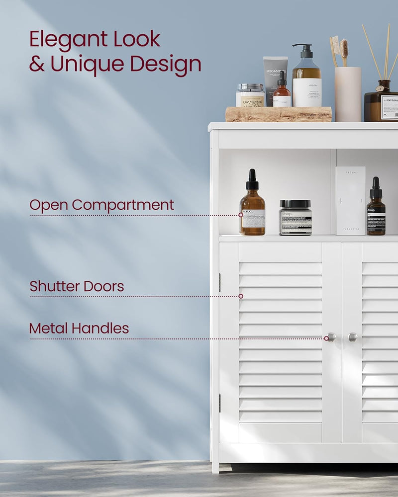 
            
                Load image into Gallery viewer, White Bathroom Storage Cabinet
            
        