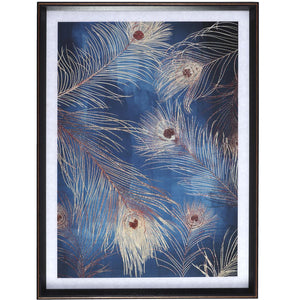Framed Peacock Feather Picture