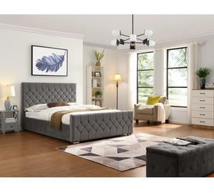 Galway Grey Bed | Fabric