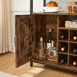 Rustic Sideboard with Wine Rack