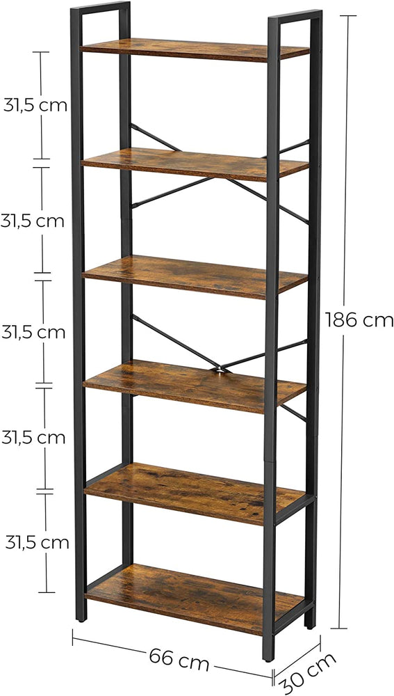 Tall Industrial Bookshelf