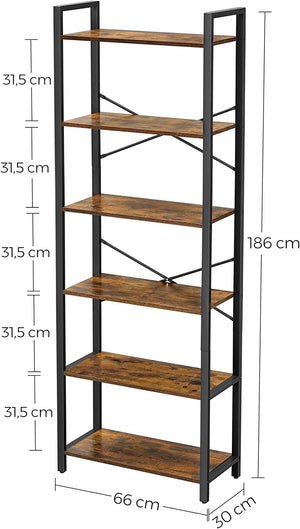 Tall Industrial Bookshelf